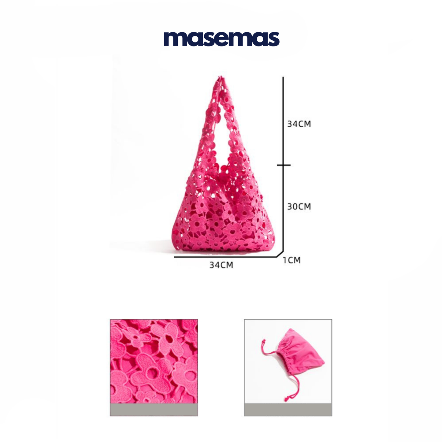 masemas Çiçek Desenli Tek Kol Torba Çanta