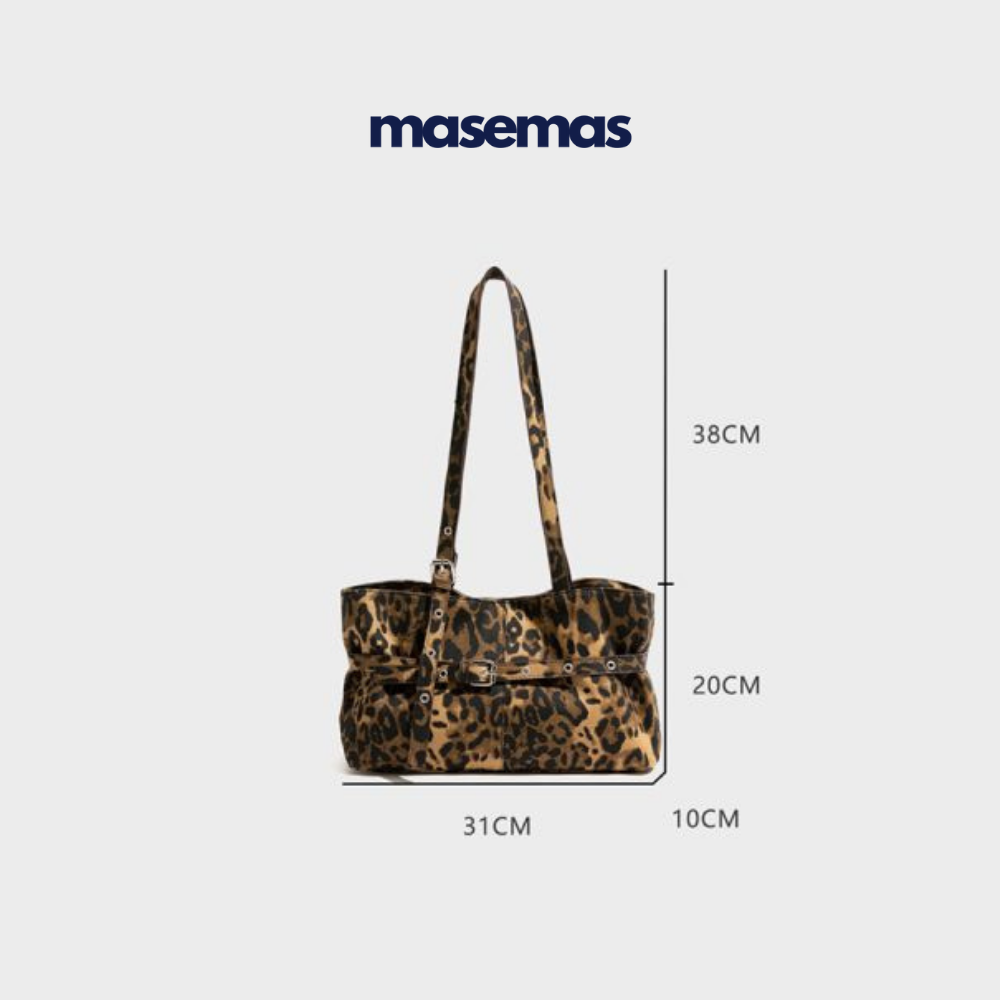 masemas Leopar Kanvas Çanta