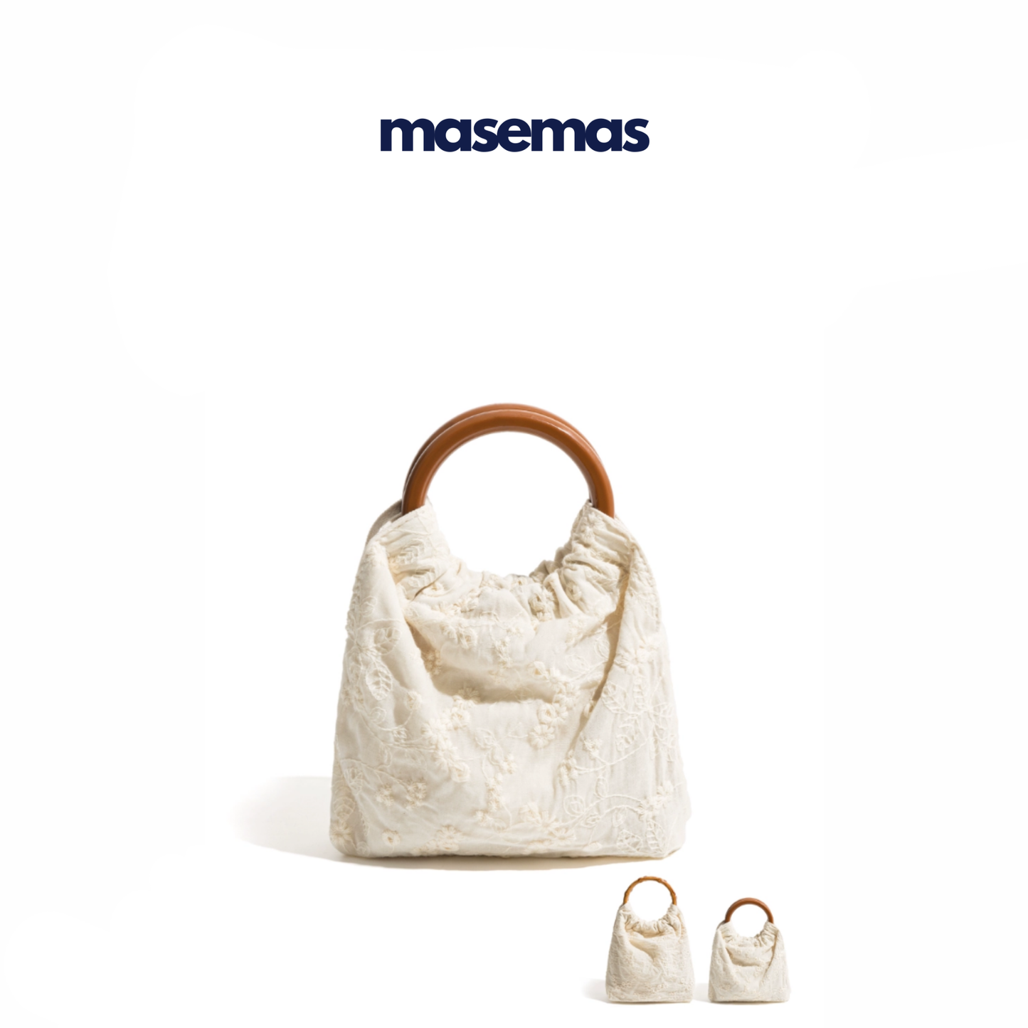 masemas Ahşap Askılı Kumaş Çanta