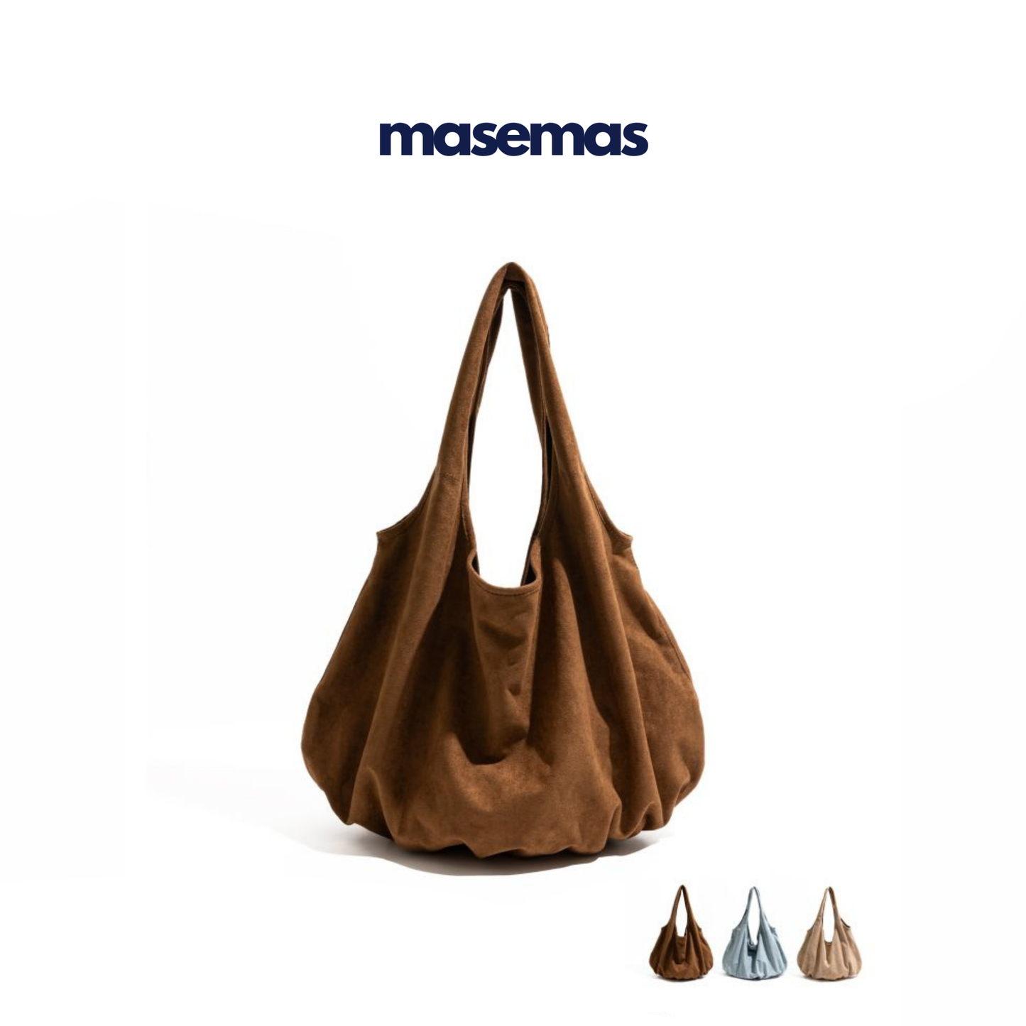 masemas Süet Torba Çanta Büyük Kapasiteli Omuz Çantası