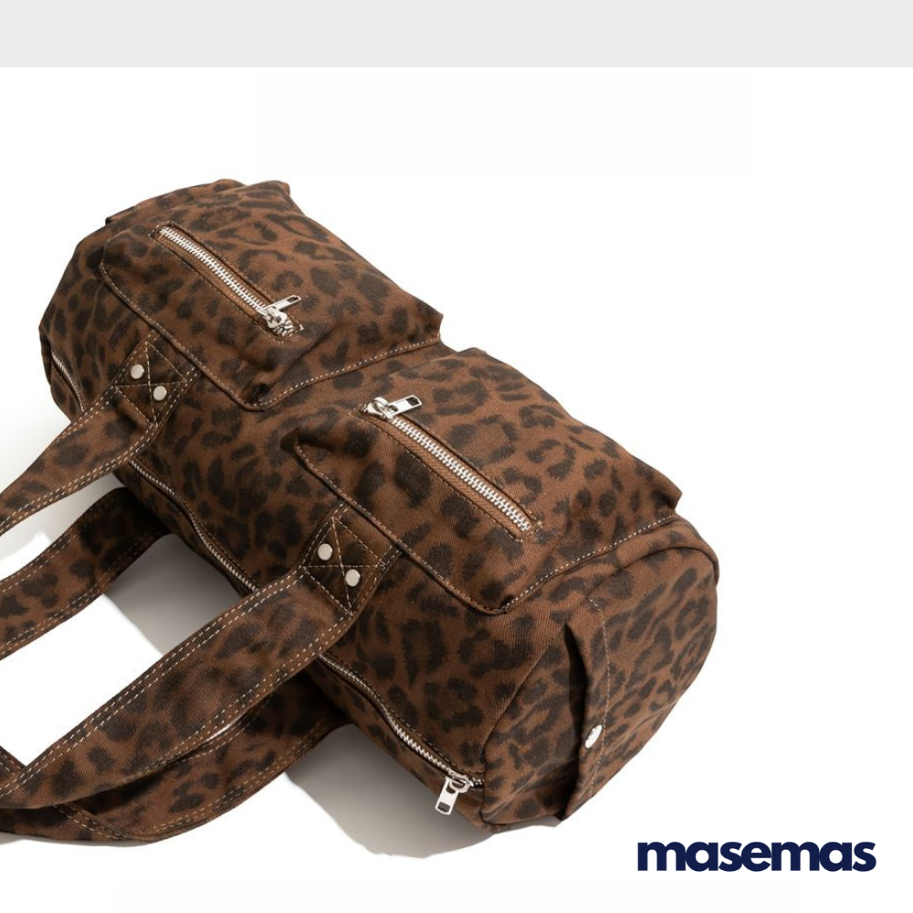 masemas Leopar Bavul Kol Çantası