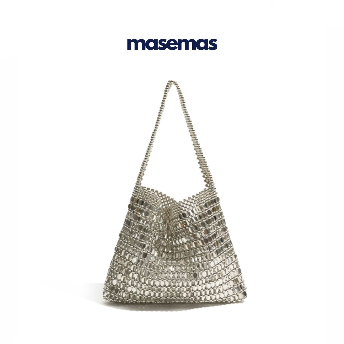 masemas Gümüş Zincir İnce Şerit Askılı Kol Çantası