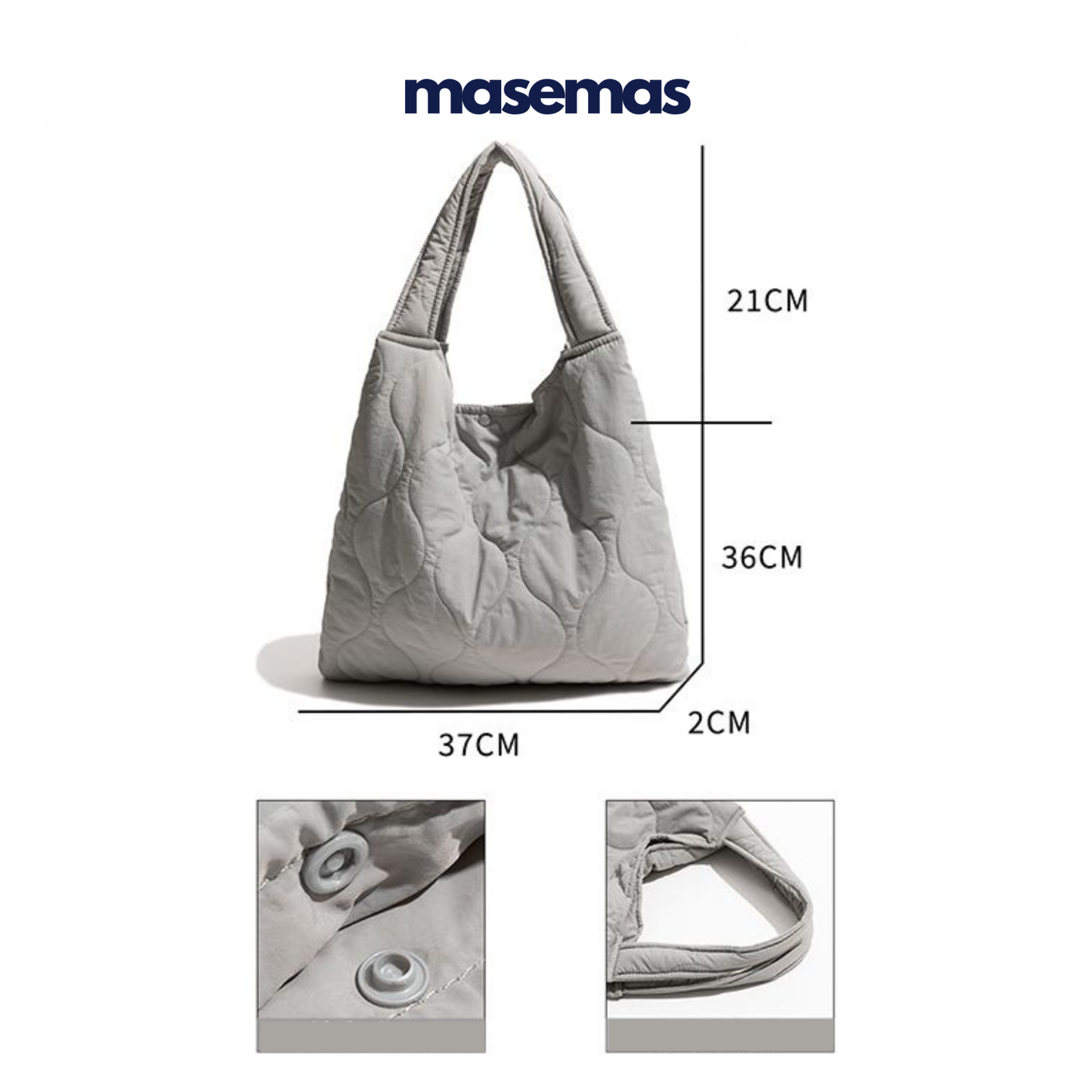 masemas Kalın Dikişli Kanvas Torba Çanta Geniş Kapasiteli