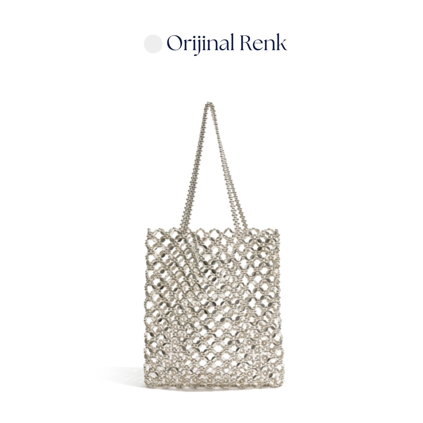 masemas Gümüş Örgü Kol Çantası