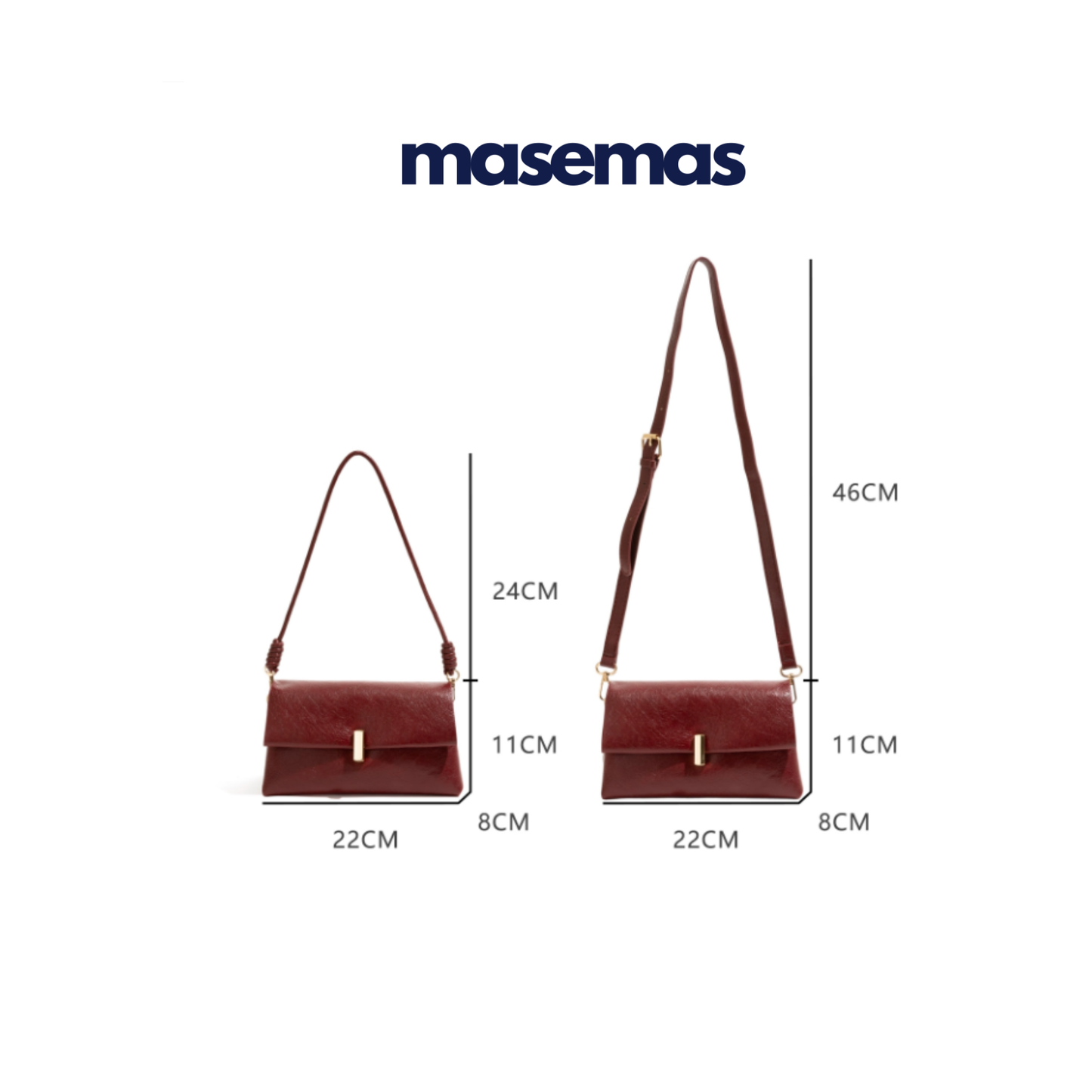 masemas Yumuşak Deri Güneş Işığı Sarı ve Bordo Çanta