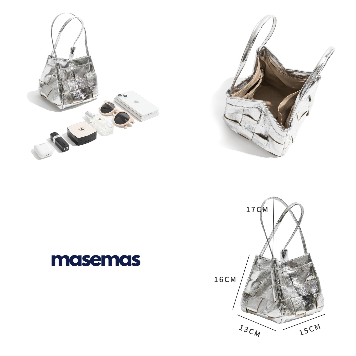 masemas Deri Sepet Gece El ve Omuz Çantası