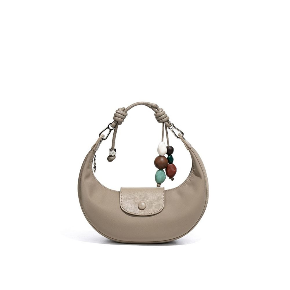 masemas Deri Retro Hilal Çanta Çapraz Askılı