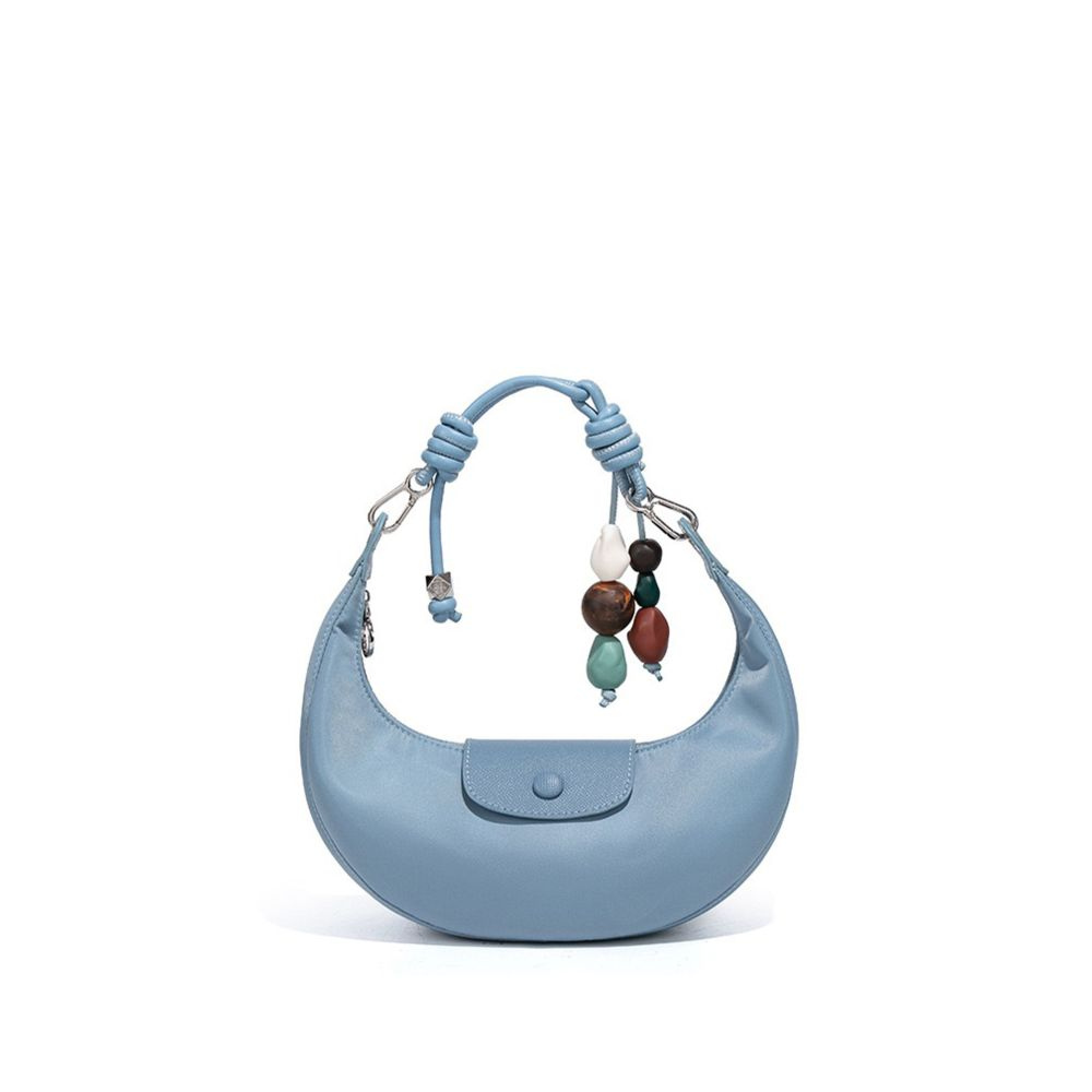 masemas Deri Retro Hilal Çanta Çapraz Askılı