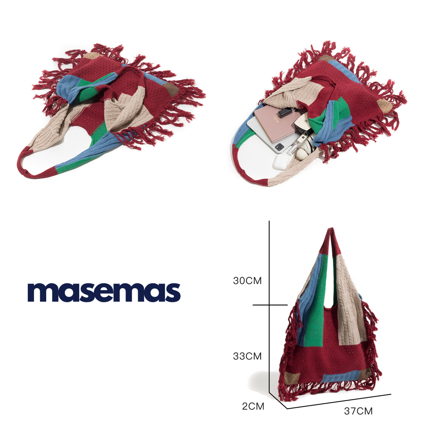 Masemas Yamalı Torba Çanta (Charm Hediye)
