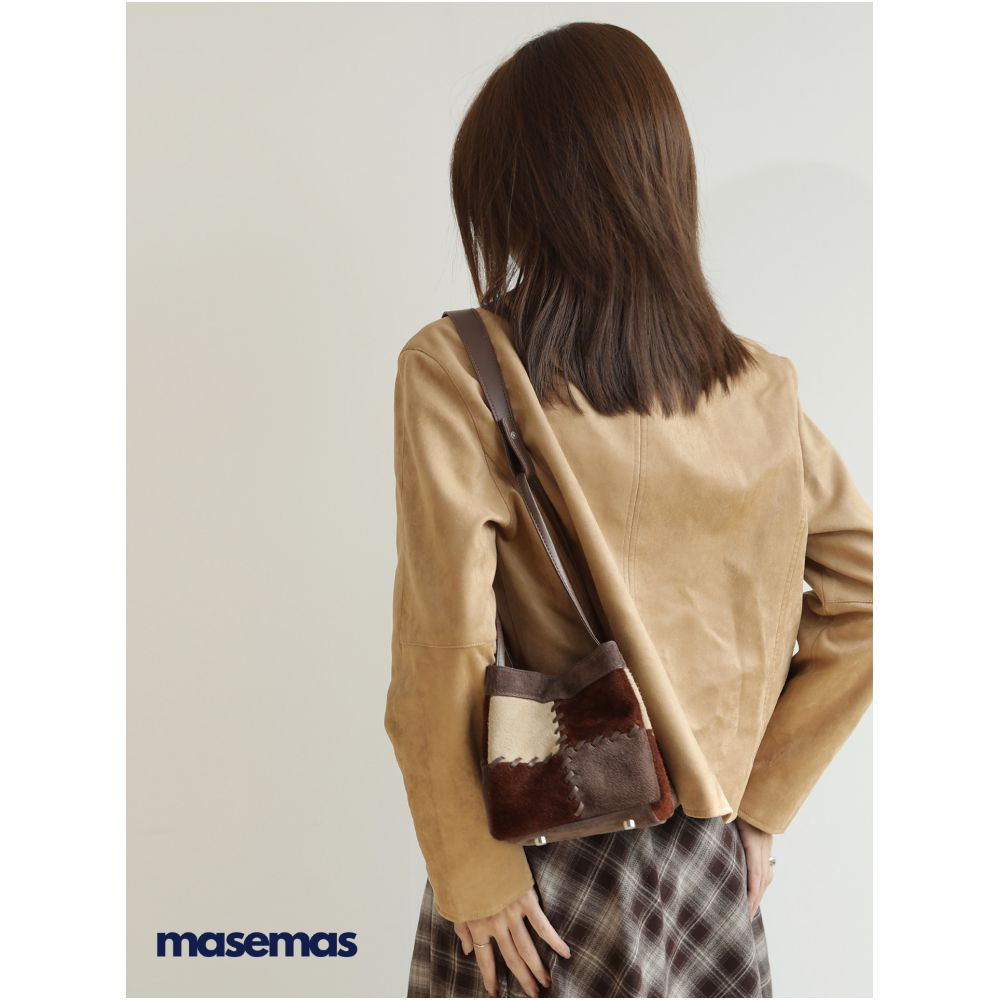 masemas Patch Dikişli Sepet Çanta