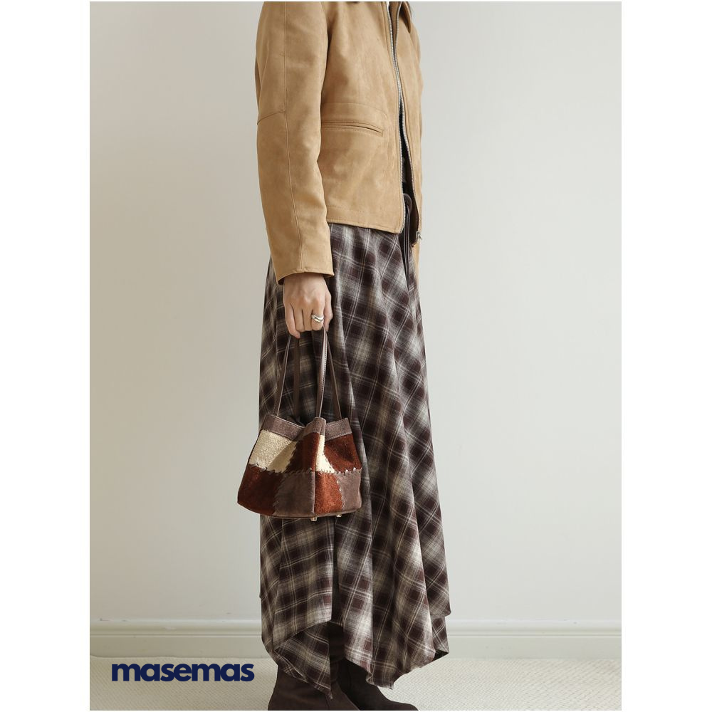 masemas Patch Dikişli Sepet Çanta