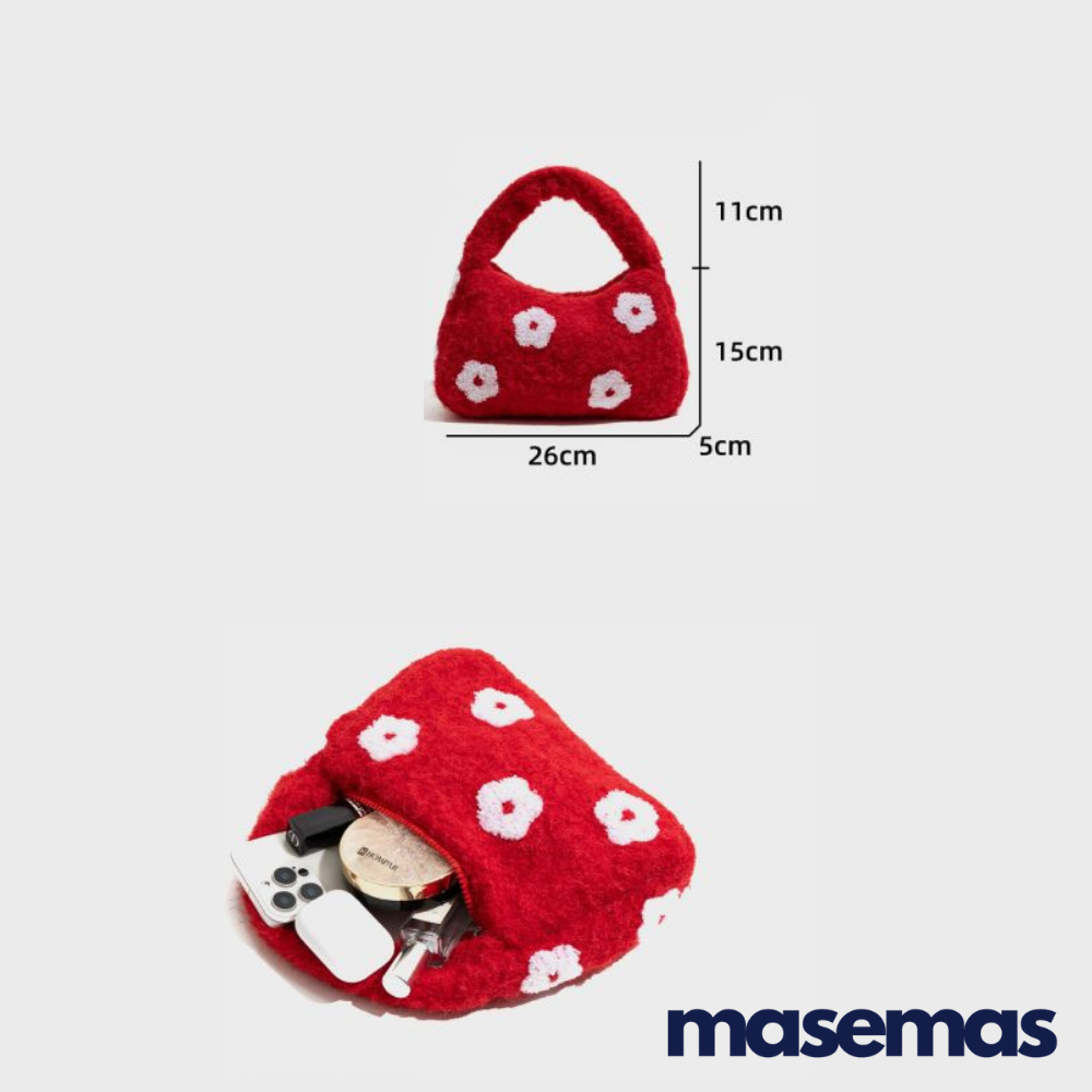 masemas Çiçek Desenli El Çantası