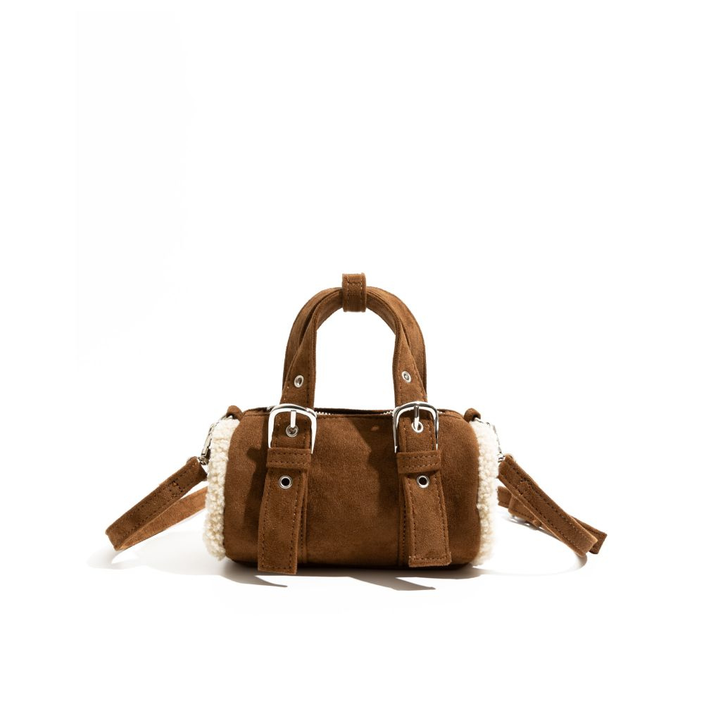 masemas Retro Süet Mini Çanta Çapraz Askılı