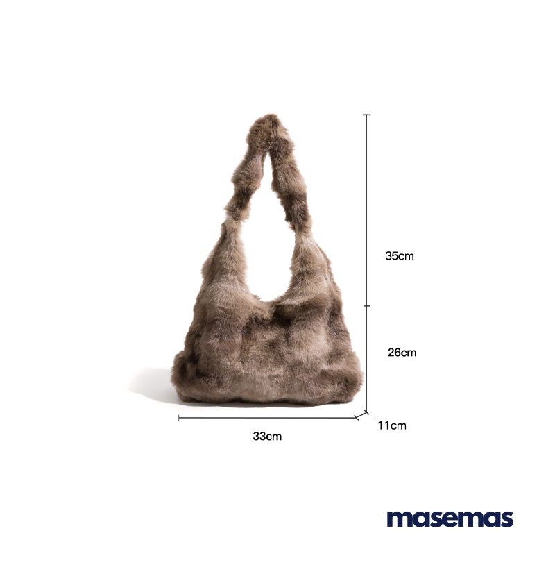 masemas Batik Desenli Peluş Kol Çantası