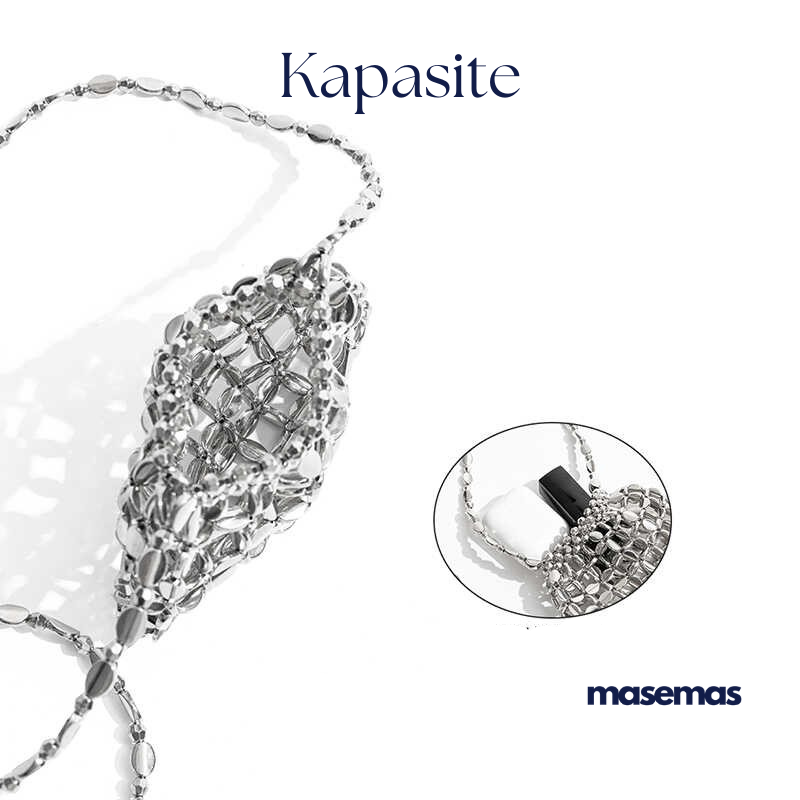 masemas Gümüş Mikro Çapraz Çanta