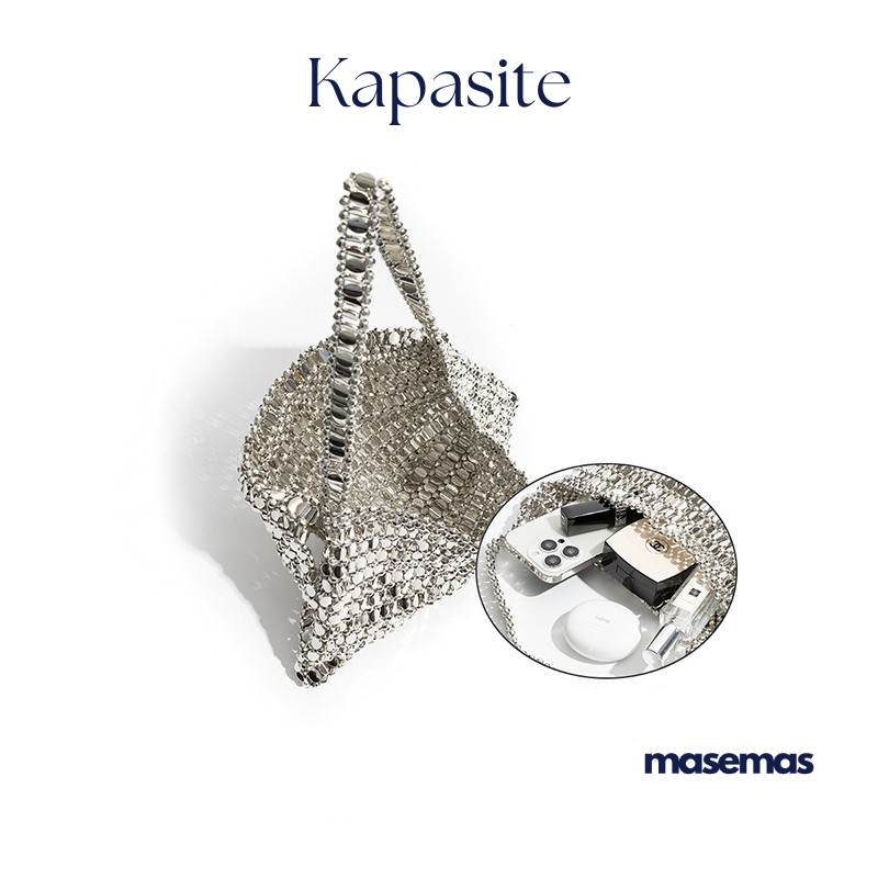 masemas Gümüş Zincir El Çantası