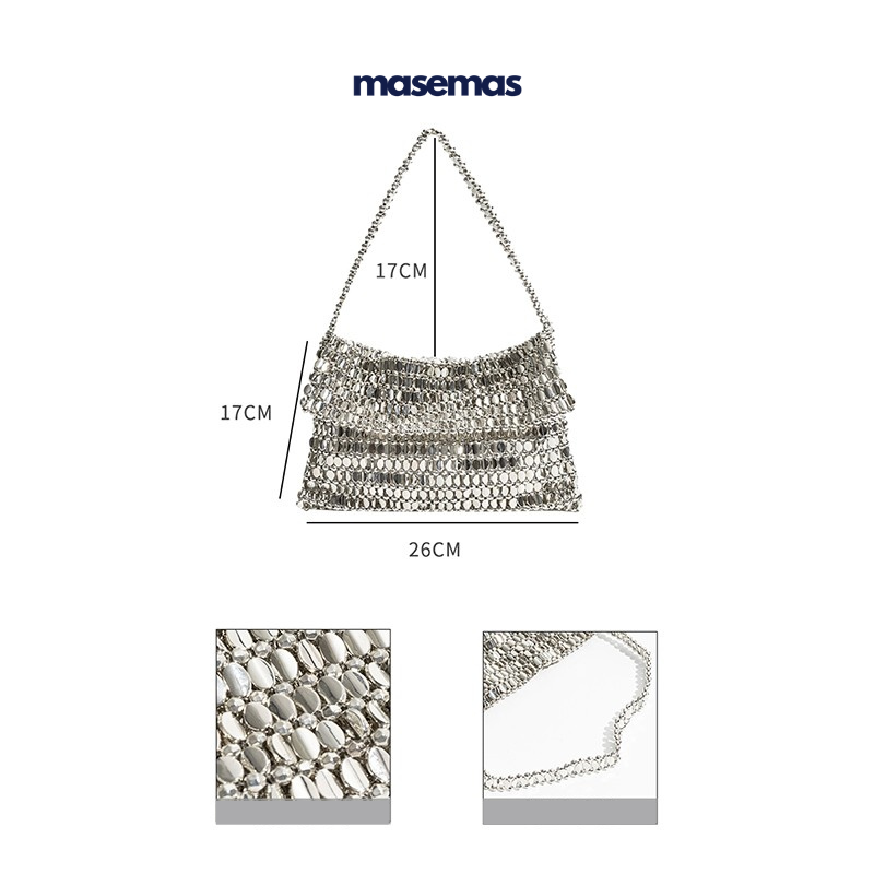 masemas Gümüş Zincir El Çantası