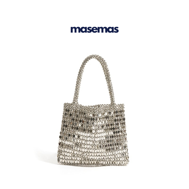 masemas Gümüş Zincir Kol Altı Çantası