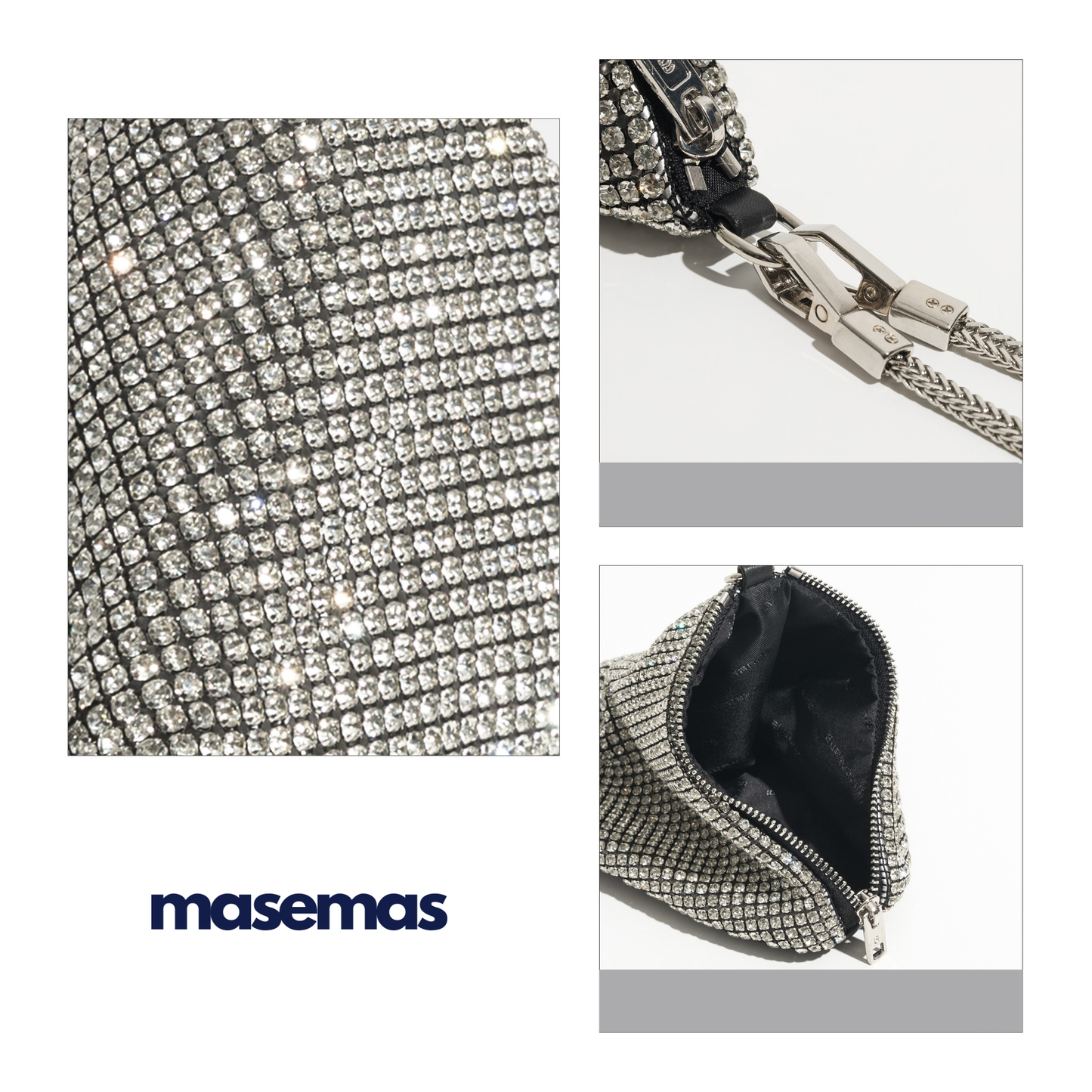 masemas Üçgen Pırlanta El Çantası