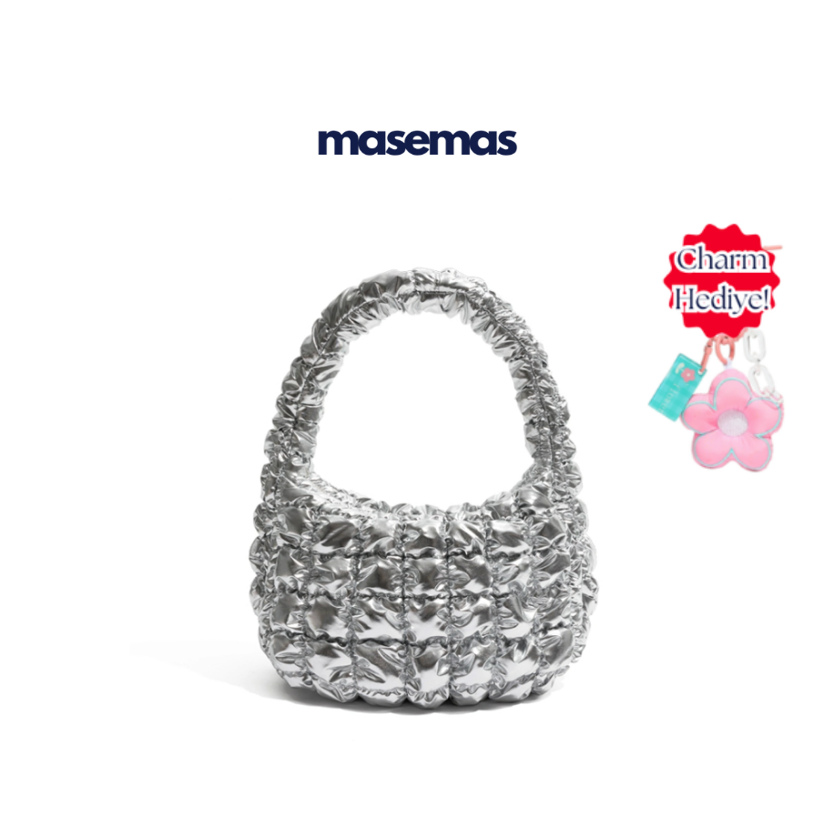 masemas Gümüş Mini Bulut Çanta