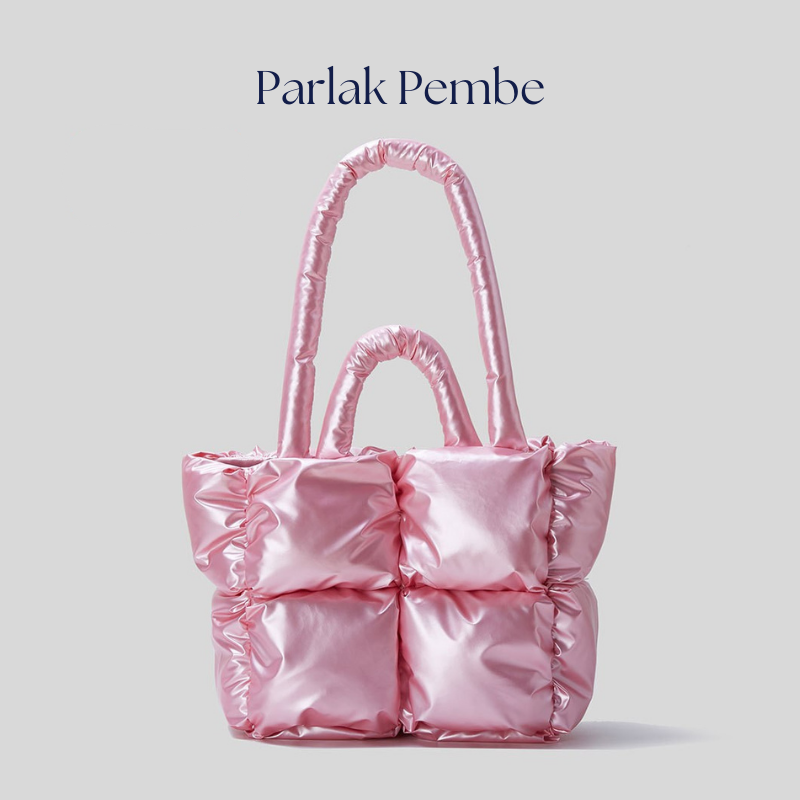 masemas Parlak Puf Çanta