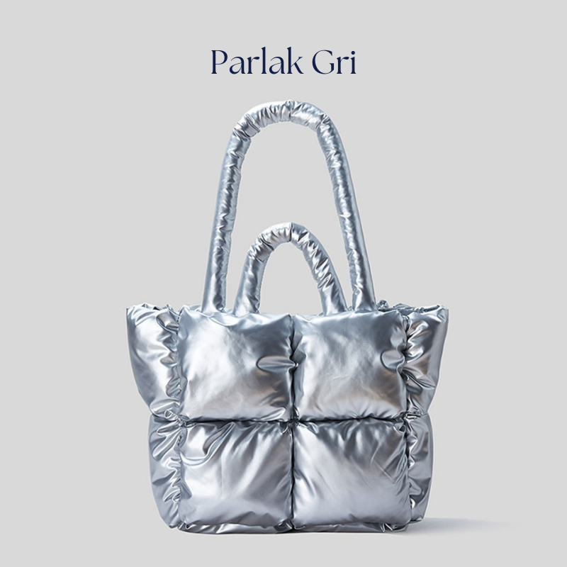 masemas Parlak Puf Çanta