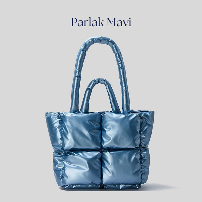 masemas Parlak Puf Çanta