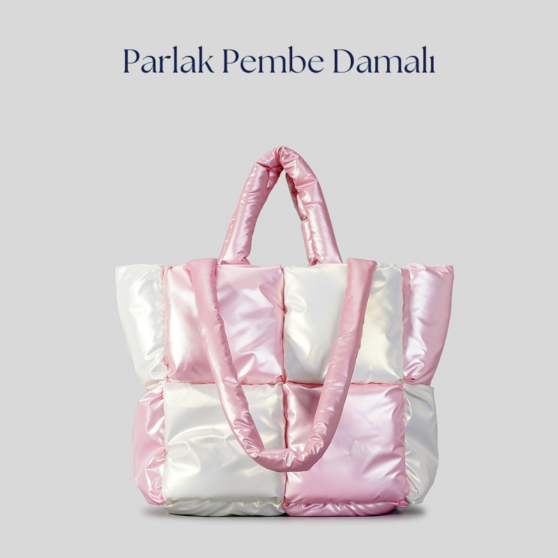masemas Parlak Puf Çanta