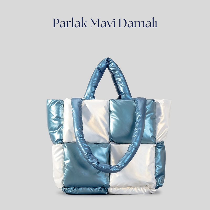 masemas Parlak Puf Çanta