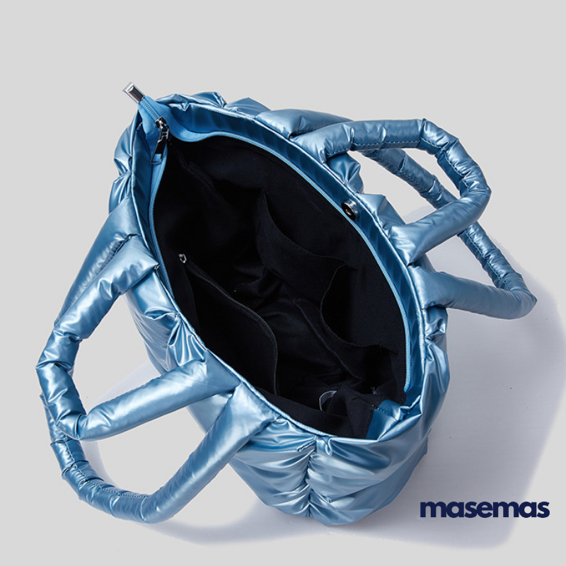 masemas Parlak Puf Çanta