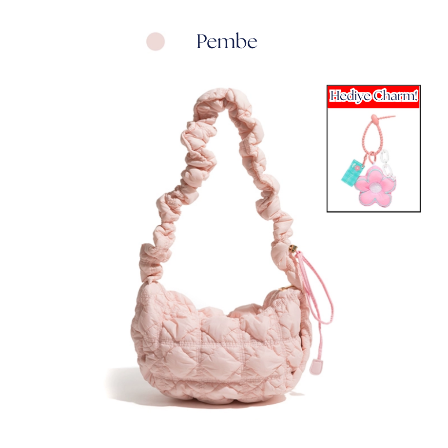 masemas Pile Askılı Baklava Bulut Çanta (Charm Hediye)