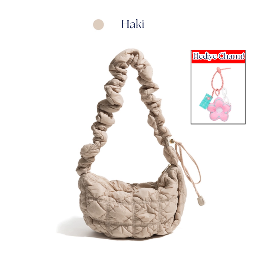 masemas Pile Askılı Baklava Bulut Çanta (Charm Hediye)