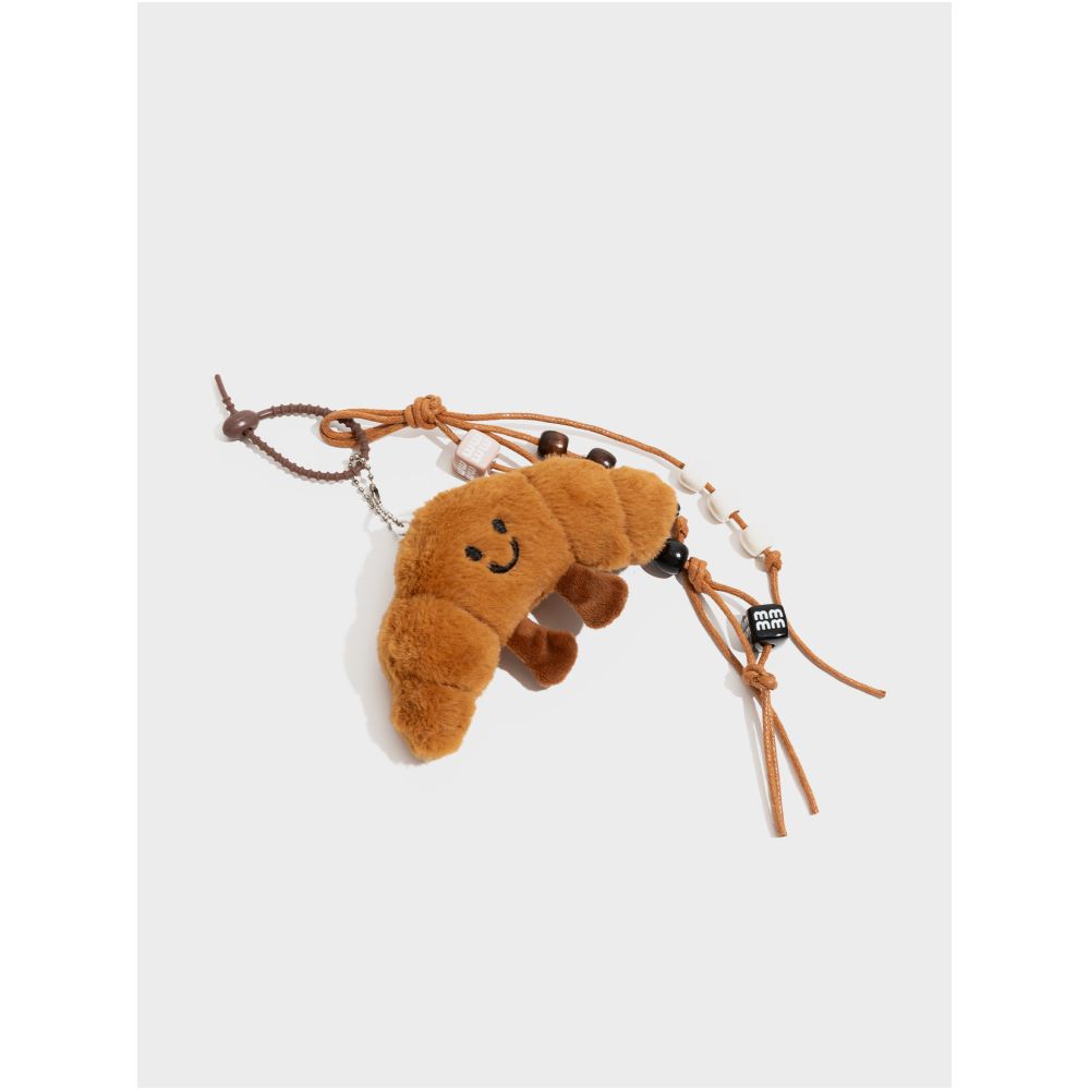 Orange Girl French Horn Bag Pendant Miu Series Plush Doll Bread Stick Keychain Backpack Pendant image 1
