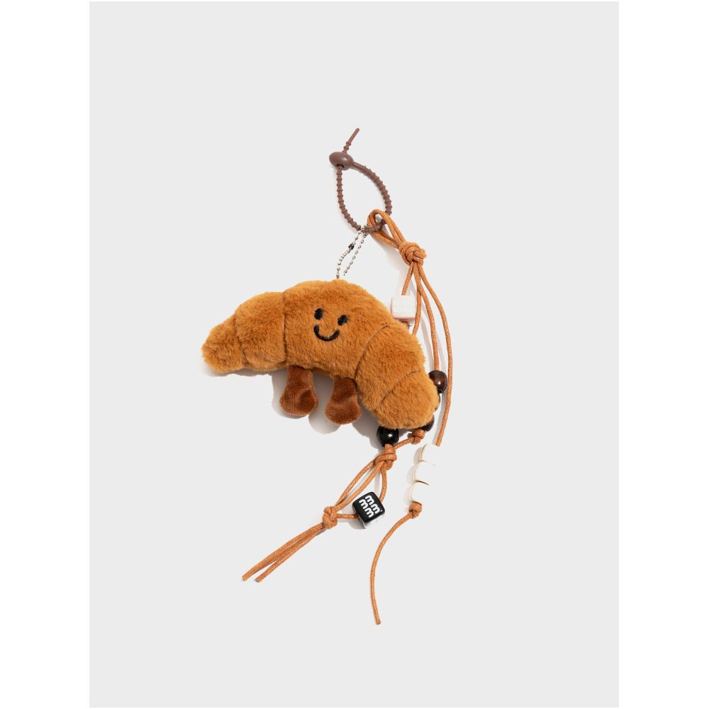 Orange Girl French Horn Bag Pendant Miu Series Plush Doll Bread Stick Keychain Backpack Pendant image 3