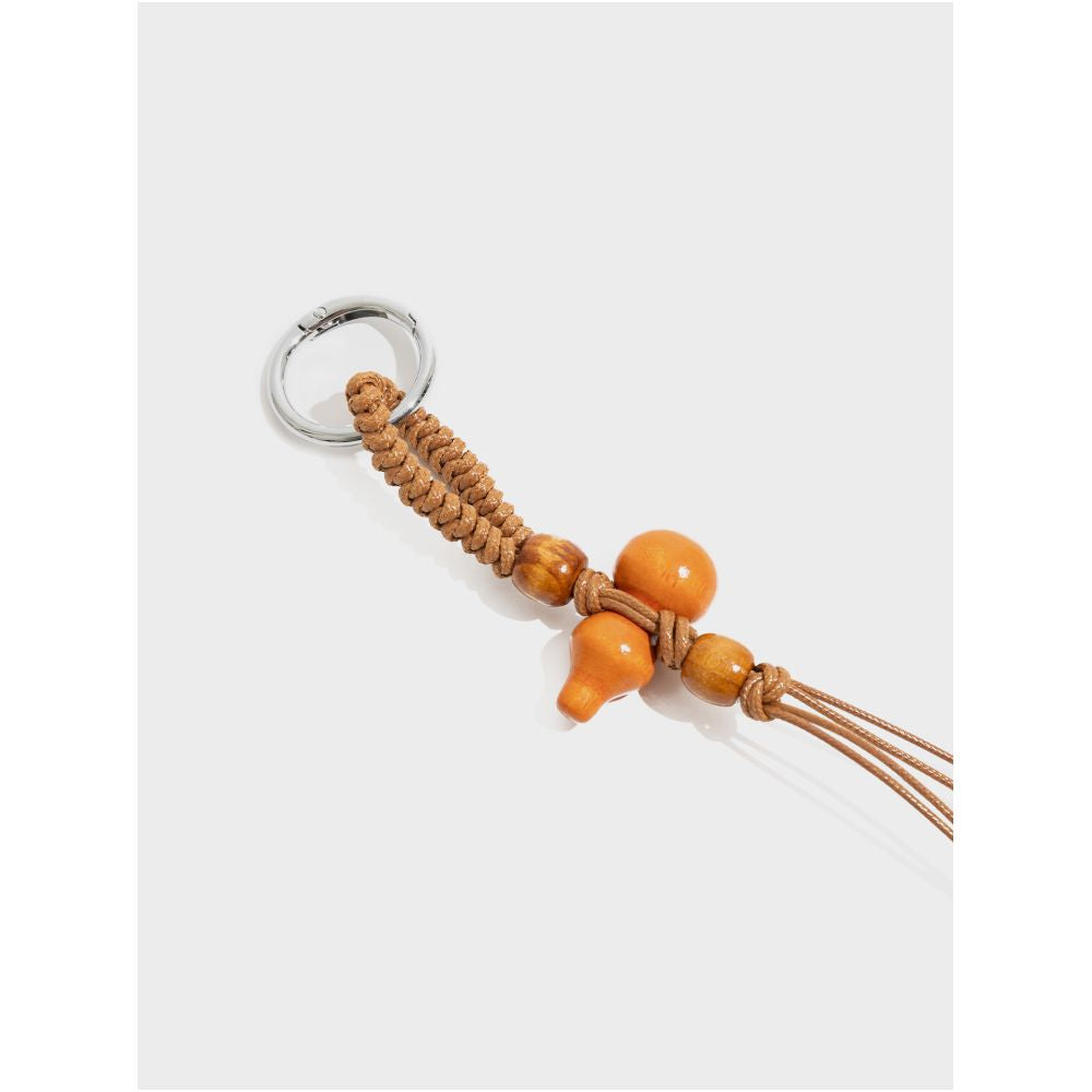 Orange Girl Retro New Chinese Gourd Wood Bead Bag Pendant with High Quality and Chinese Style Hanging Decoration Design Keychain image 1