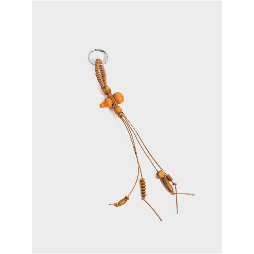 Orange Girl Retro New Chinese Gourd Wood Bead Bag Pendant with High Quality and Chinese Style Hanging Decoration Design Keychain image 3
