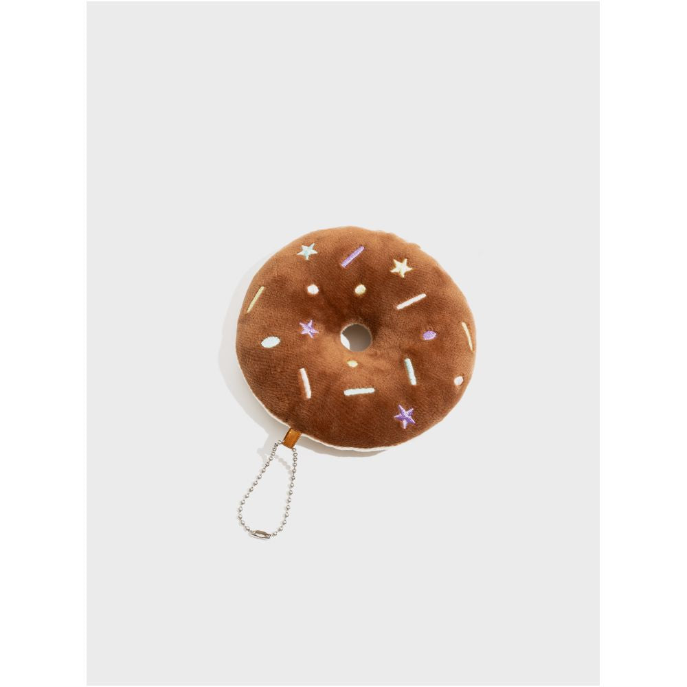 Orange girl Miu series cartoon plush donut bag pendant college style keychain backpack hanging accessories image 1
