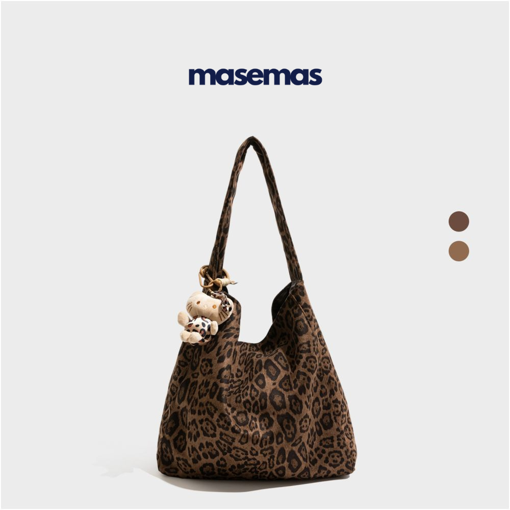 masemas Leopar Torba Kol Çantası Geniş Kapasiteli