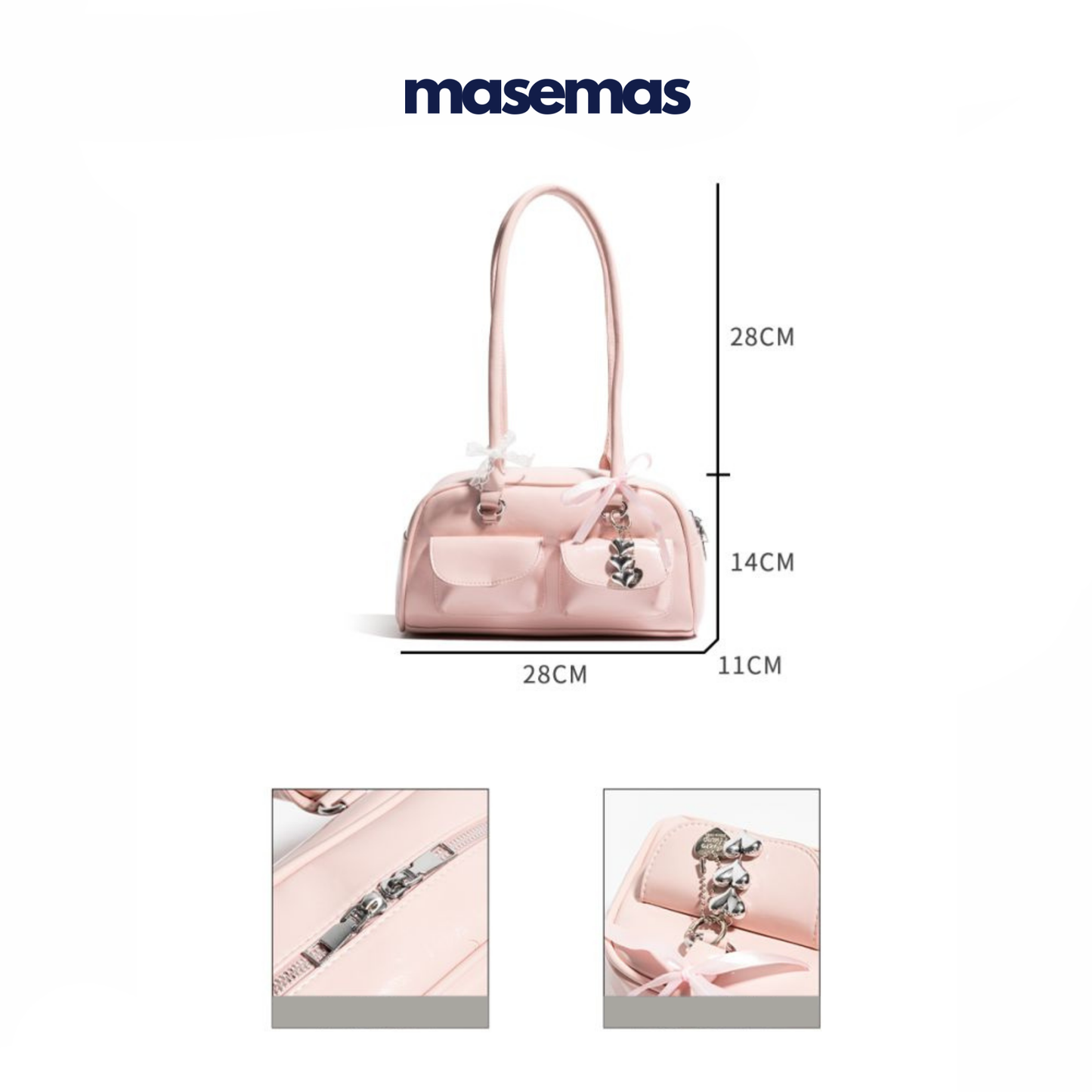 masemas Boston Yastık Çanta (Kurdele Hediye)