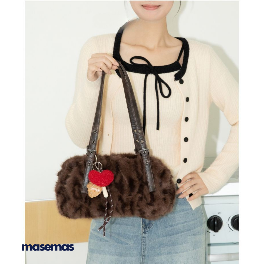 masemas Leoparlı Peluş Çanta