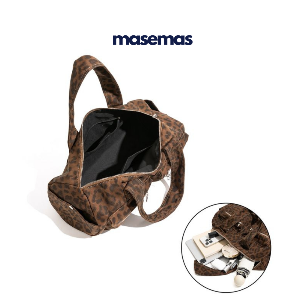 masemas Leopar Bavul Kol Çantası