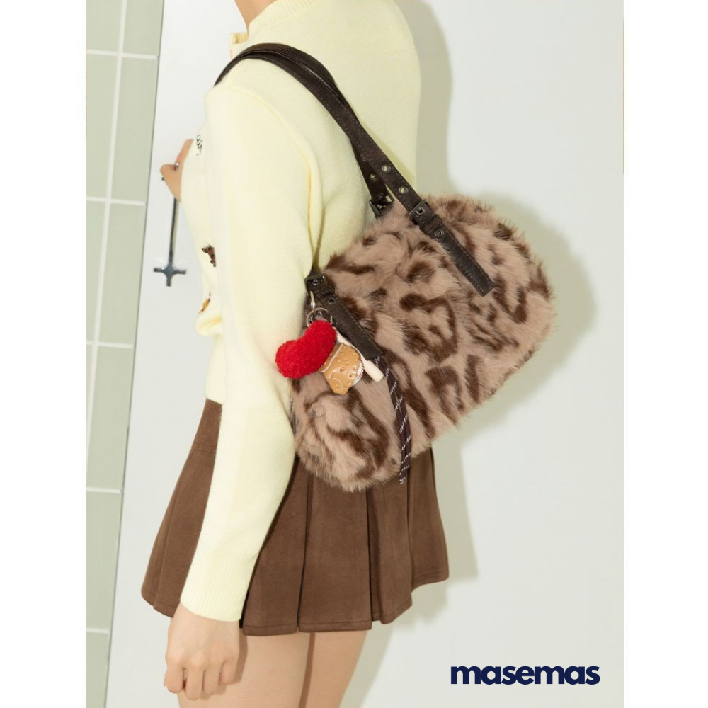 masemas Leoparlı Peluş Çanta