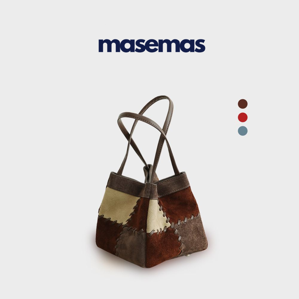 masemas Patch Dikişli Sepet Çanta