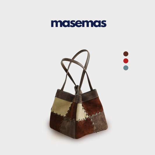 masemas Patch Dikişli Sepet Çanta