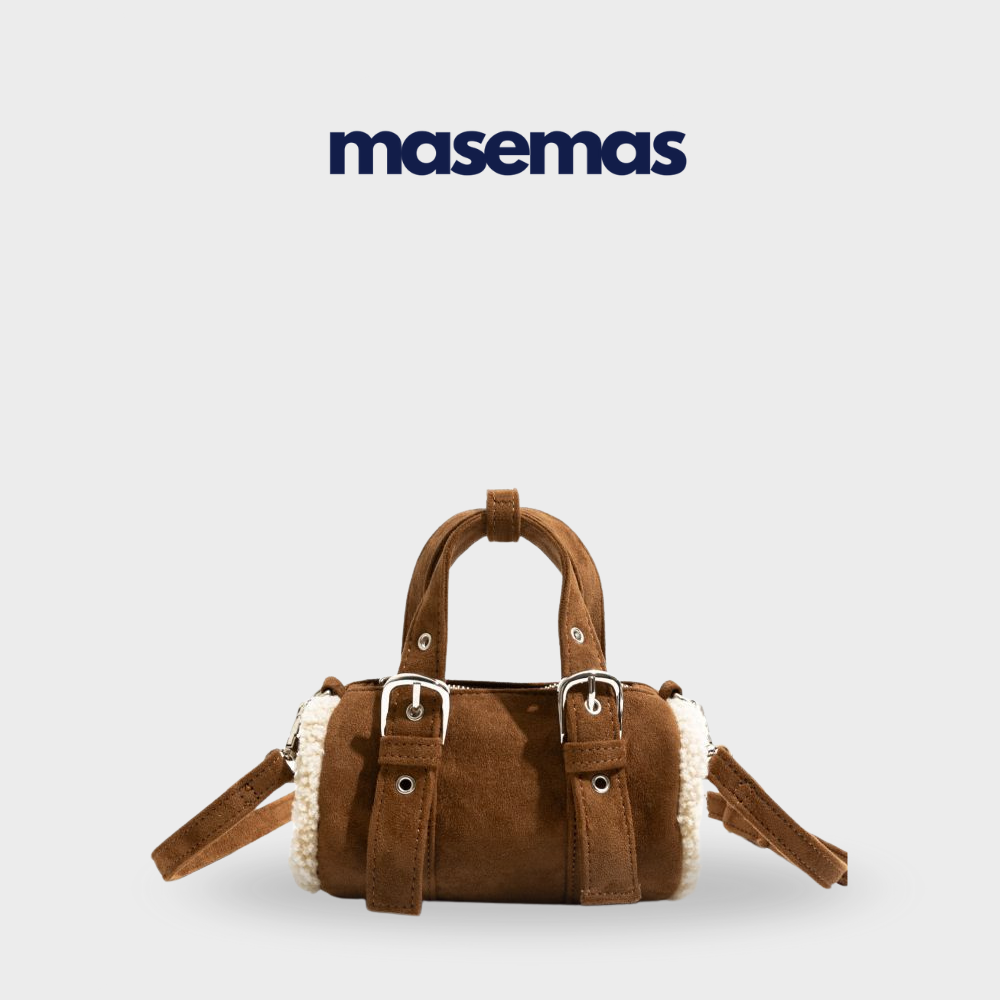 masemas Retro Süet Mini Çanta Çapraz Askılı