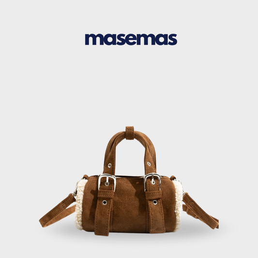 masemas Retro Süet Mini Çanta Çapraz Askılı