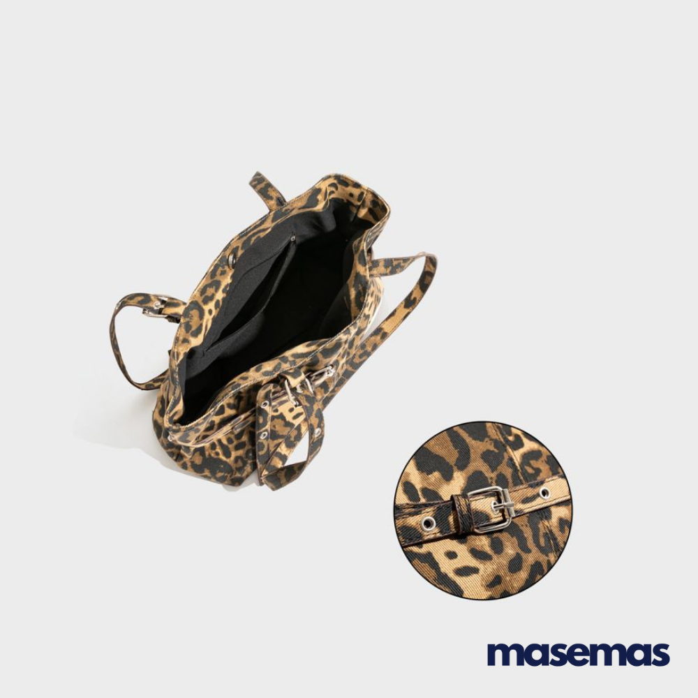 masemas Leopar Kanvas Çanta