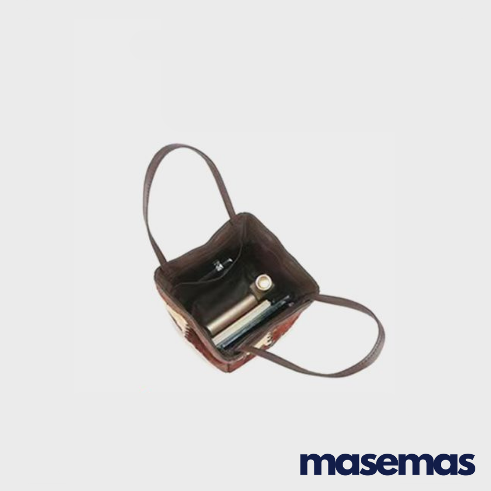 masemas Patch Dikişli Sepet Çanta