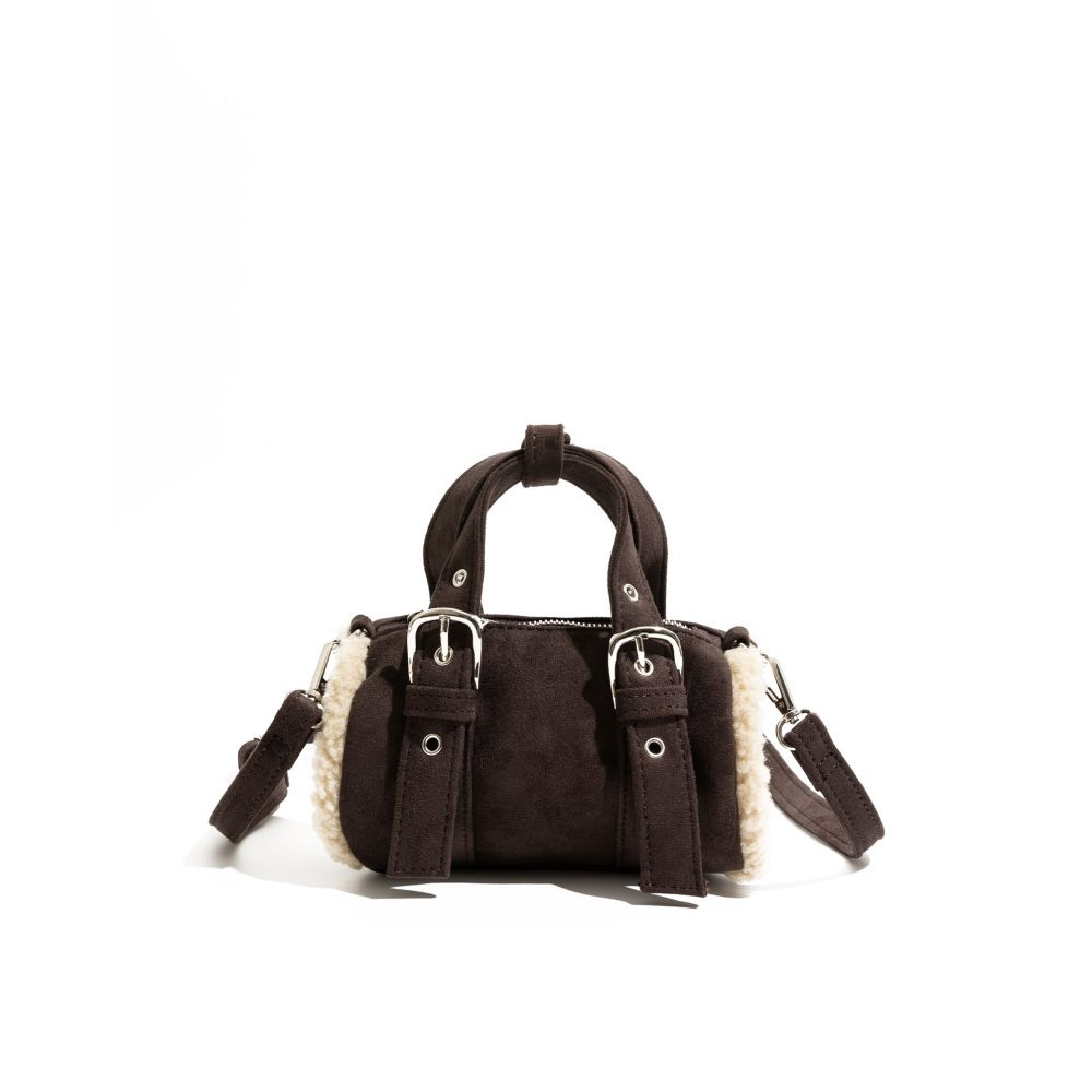 masemas Retro Süet Mini Çanta Çapraz Askılı